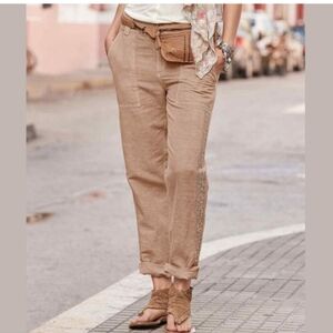 NEW! Sundance linen blend Organia lace pants